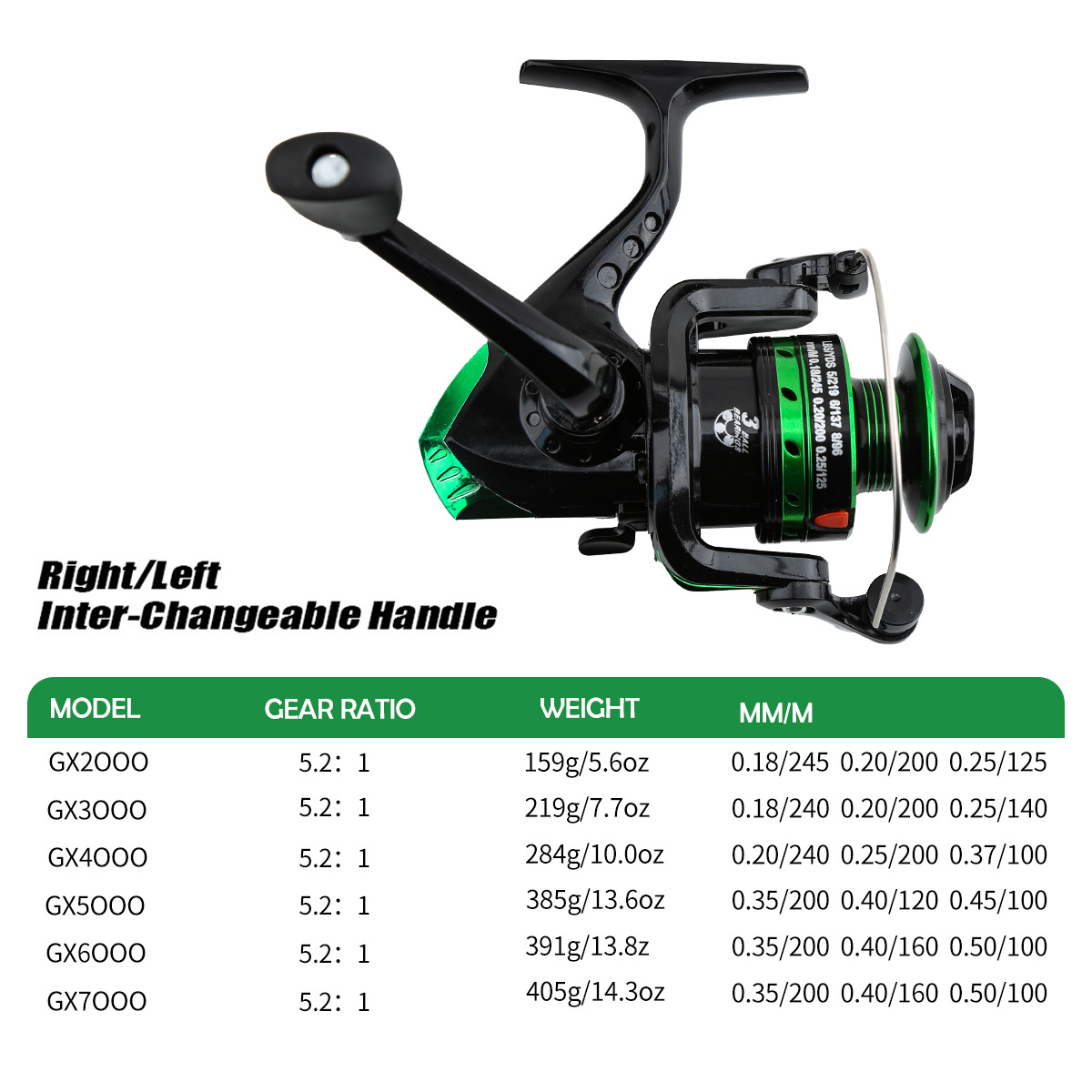 Ice Fishing Reel - Carrete de Pesca Giratorio de Metal