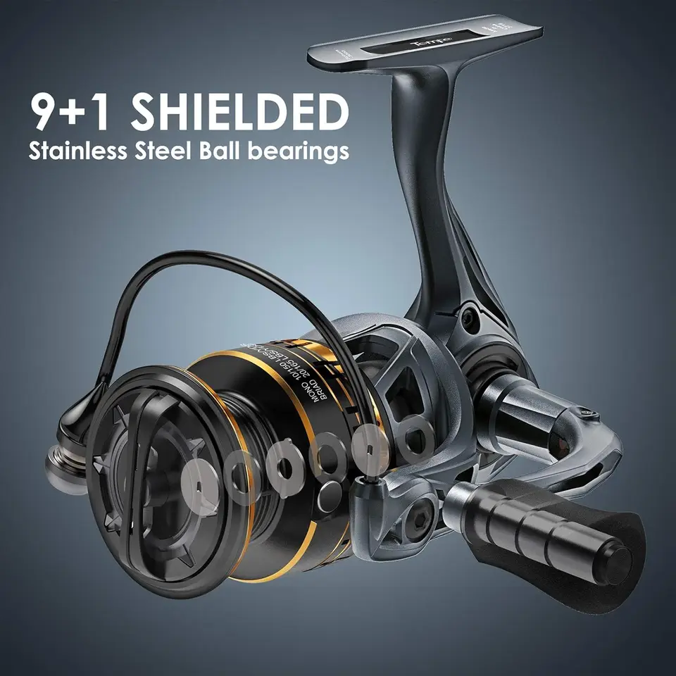Spinning Reel - Carrete de Pesca Giratorio, 9+1 Rodamientos