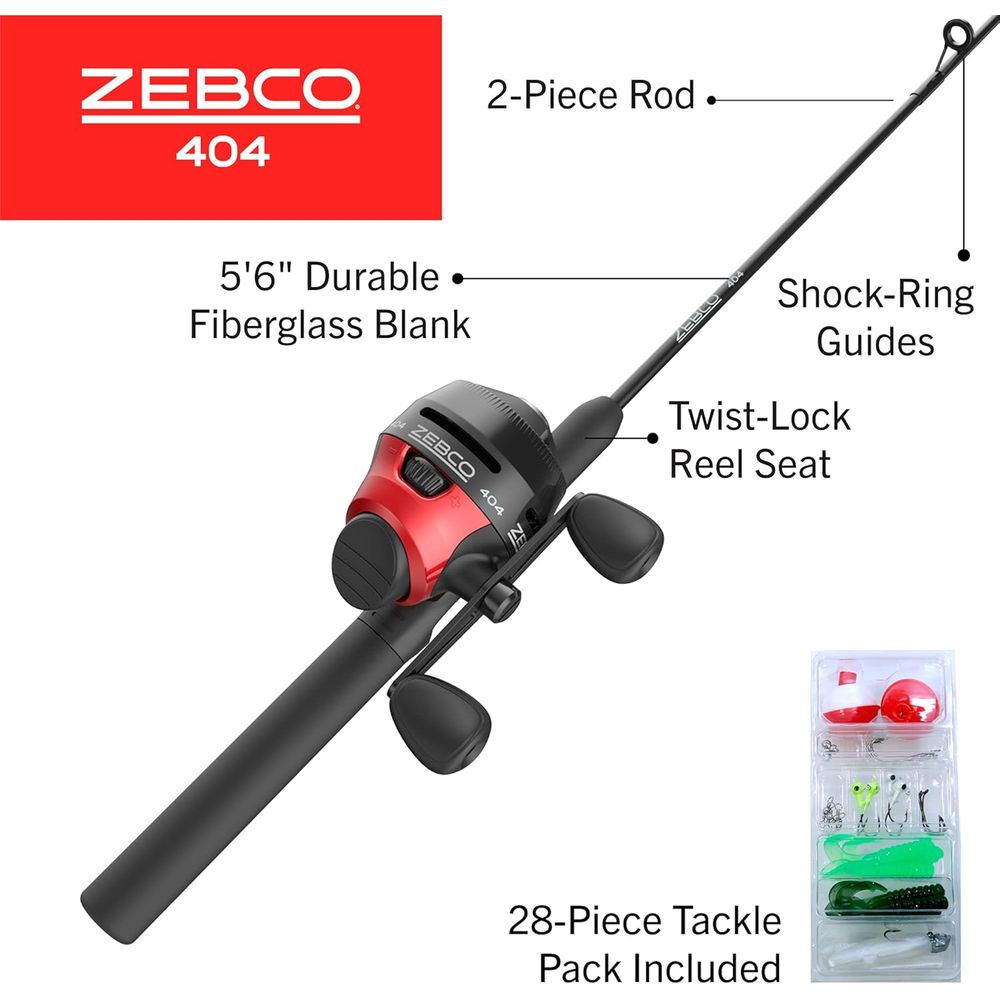 Combo de caña de pescar de fib - Spincast Reel reseña y precio