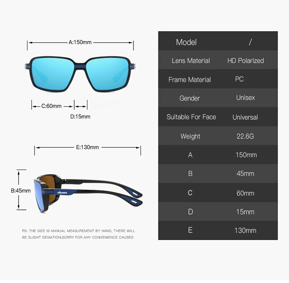 OKUMA, nueva moda, gafas de pe - Surf Reel reseña y precio