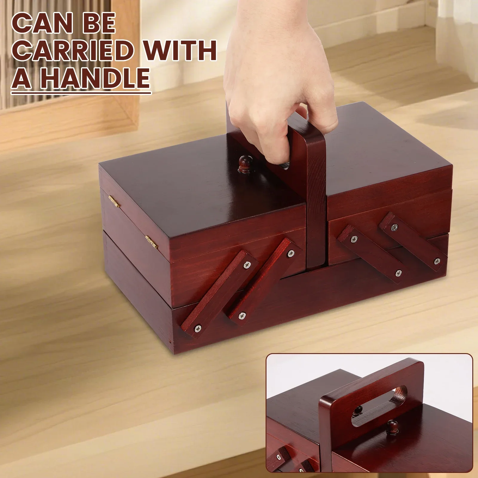Caja de hilo de coser expandib - Reel Handle reseña y precio