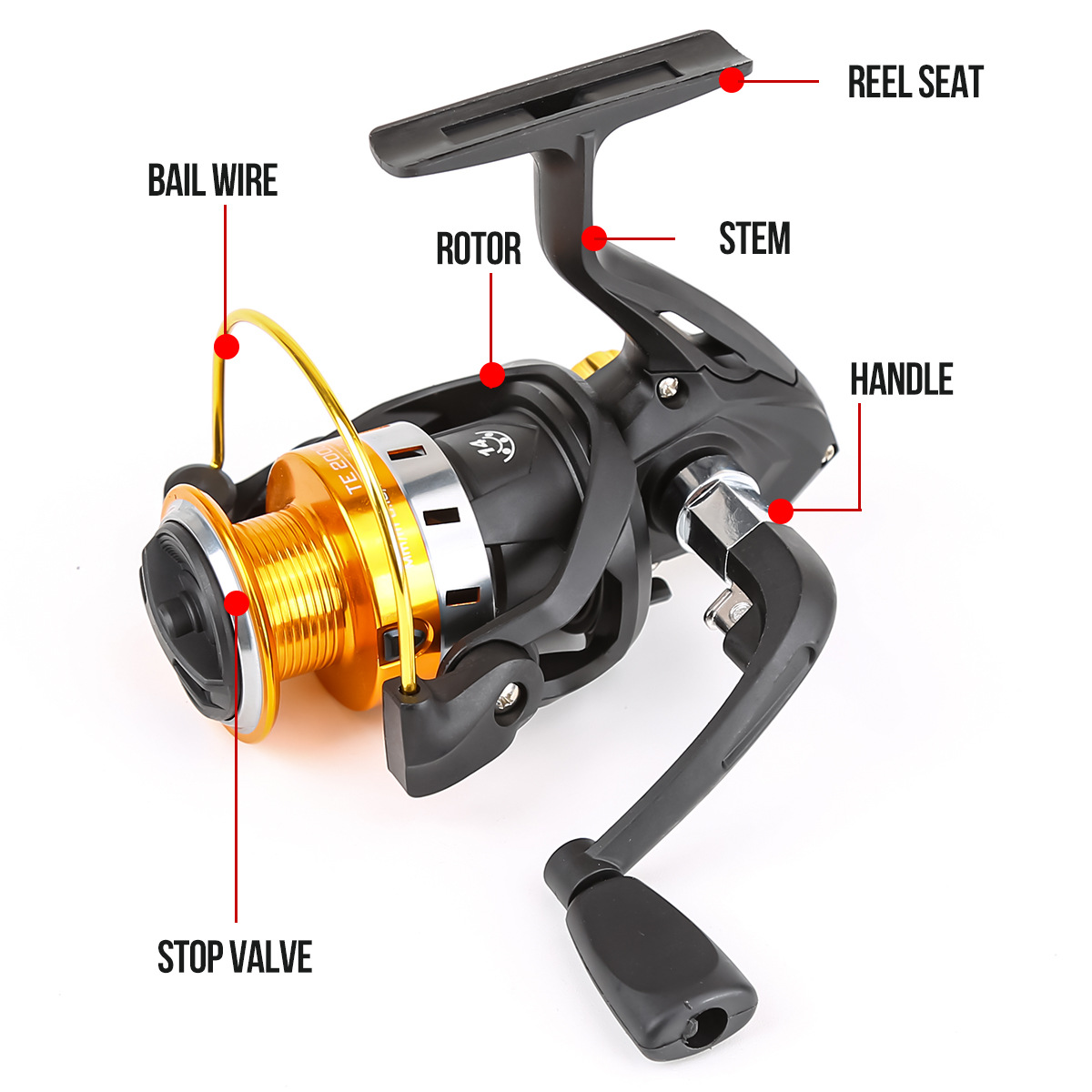 Carrete de Pesca Giratorio con - Ice Fishing Reel reseña y precio